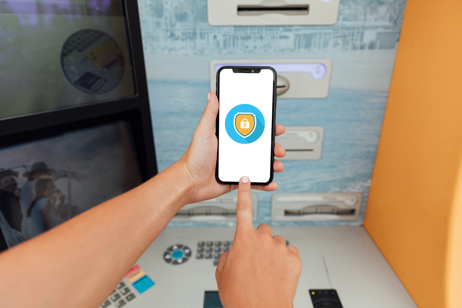 Mobile app security concept showing padlock on smartphone for Android APK safety